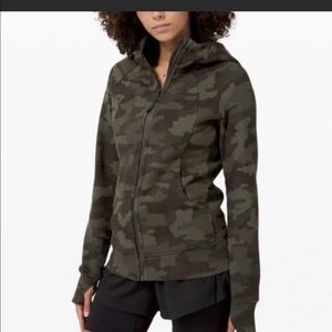 Lululemon full zip scuba hoodie camo size 4